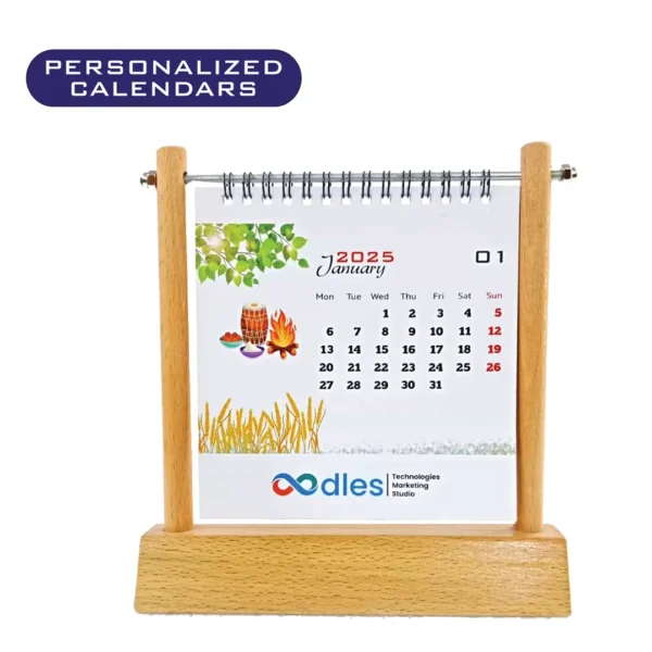 Custom Wooden Flip Calendar