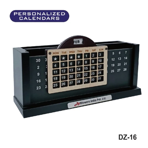 Perpetual Desk Calendar with Organizer