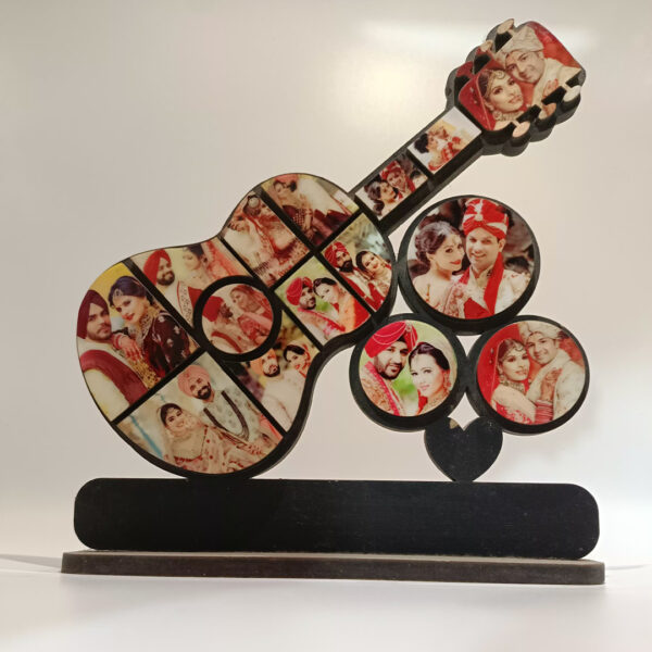 Guitar-Shaped Photo Frame